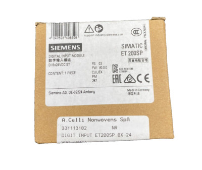 SIEMENS SIMATIC ET 200SP DIGITAL INPUT MODULE 6ES7 131-6BF01-0BA0