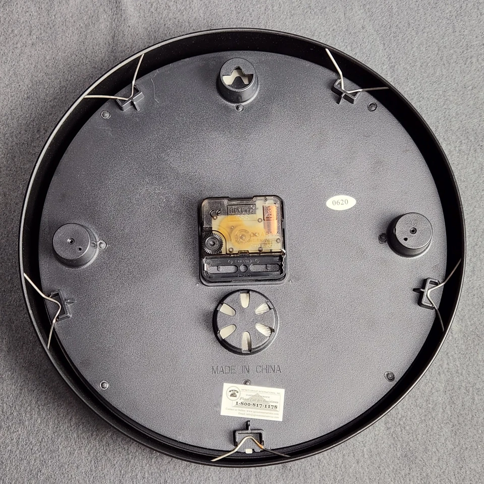 Sterling & Noble Rustic Distressed Wood Style Wall Clock 11.5" Metal AA Battery - Image 2 of 4