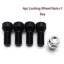 Wheel Lock Anti Theft Bolt Lug Nut Set (4 Bolts + 1 Key) For BMW 36136786419 Car