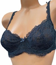 Victorias Secret Dream Angels Unlined Demi Floral Lace underwire Bra Black 32DDD