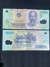 1,000,000 VND (2x 500.000) ONE MILLION VIETNAMESE DONG, VIETNAM MONEY & CURRENCY