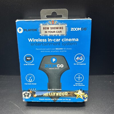 ZoomGo WiFi Media Stick & Car Charger New Sealed 