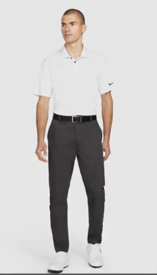 Nike Golf UV Dri-Fit Herren Chino Hose Größe 36x32 Hose PGA GRAU