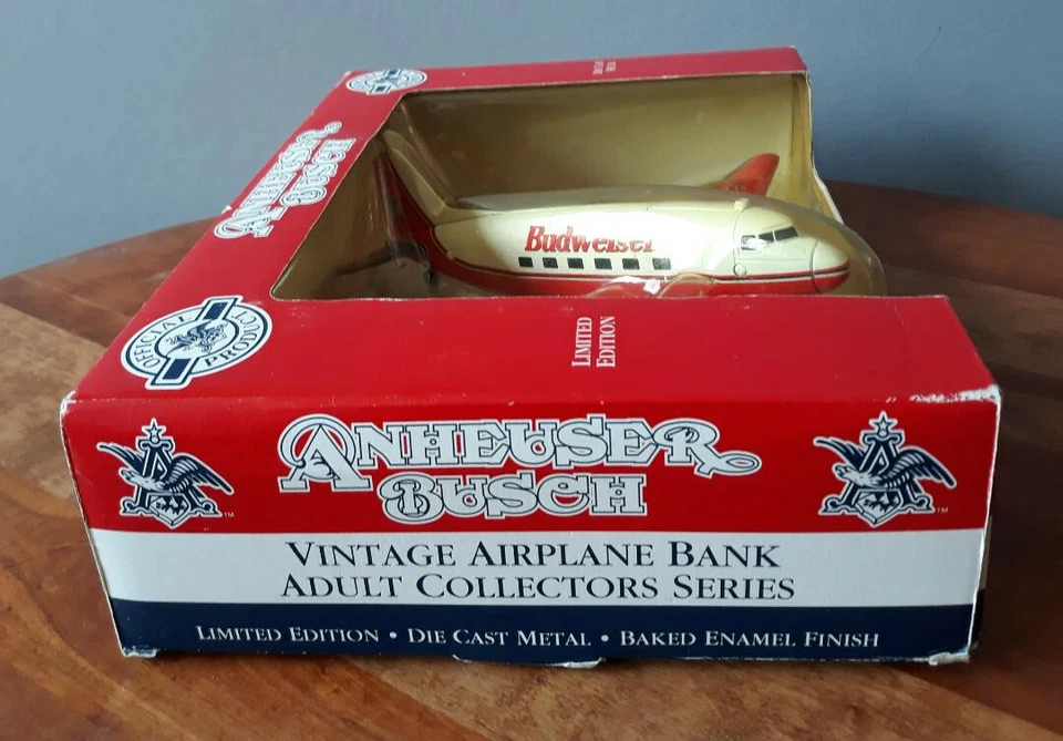 1936 DC 3 Die Cast Airplane Budweiser Coin bank by Spec Cast NEW! - Image 3 of 4