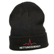 Rettungsdienst Mütze Beanie  / Notarzt / Rettungssanitäter / Feuerwehr