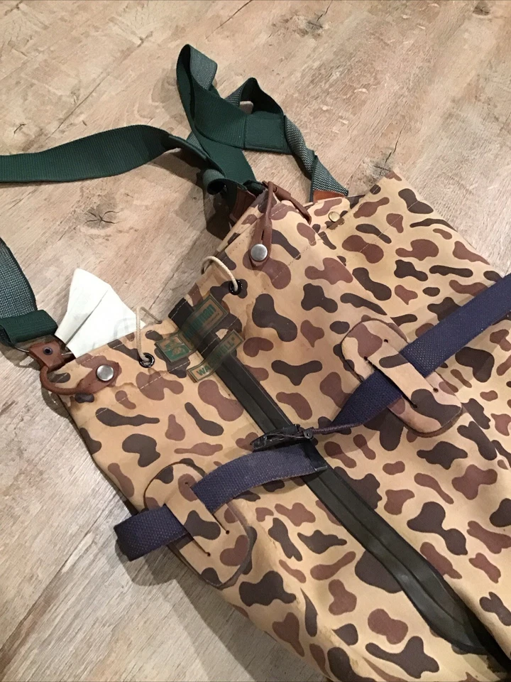 Hodgman Wadewell 3-Ply Marsh Camo Canvas Chest Waders Men's Size 9 Duck Hunting - Image 2 of 4