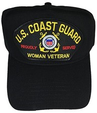 USCG COAST GUARD WOMAN VETERAN PROUDLY SERVED HAT CAP FEMALE COASTIE PRIDE