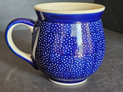 Polish Pottery Boleslawiec Handmade  Bubble Mug 16 oz