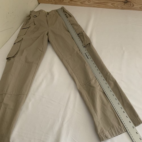 Vintage Cabelas Pants Mens Size 30(26)X32 Trail Hiking Double Knee Beige Cargo - Picture 13 of 23