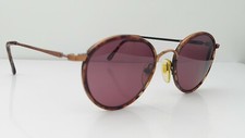 Vintage Perry Ellis PE SG 20 Brown Gold Metal Round Sunglasses FRAMES ONLY