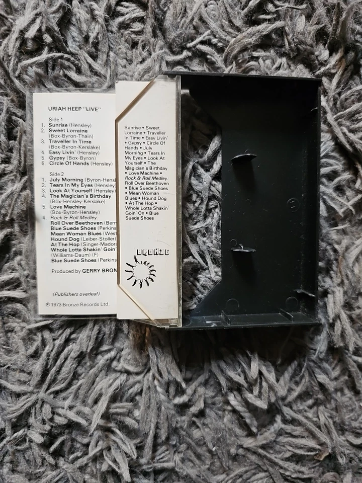 Uriah Heep 1973 Live Tape Cassette Bronze Label TC2-BRSP1 ULTRA RARE COPY - Image 4 of 4
