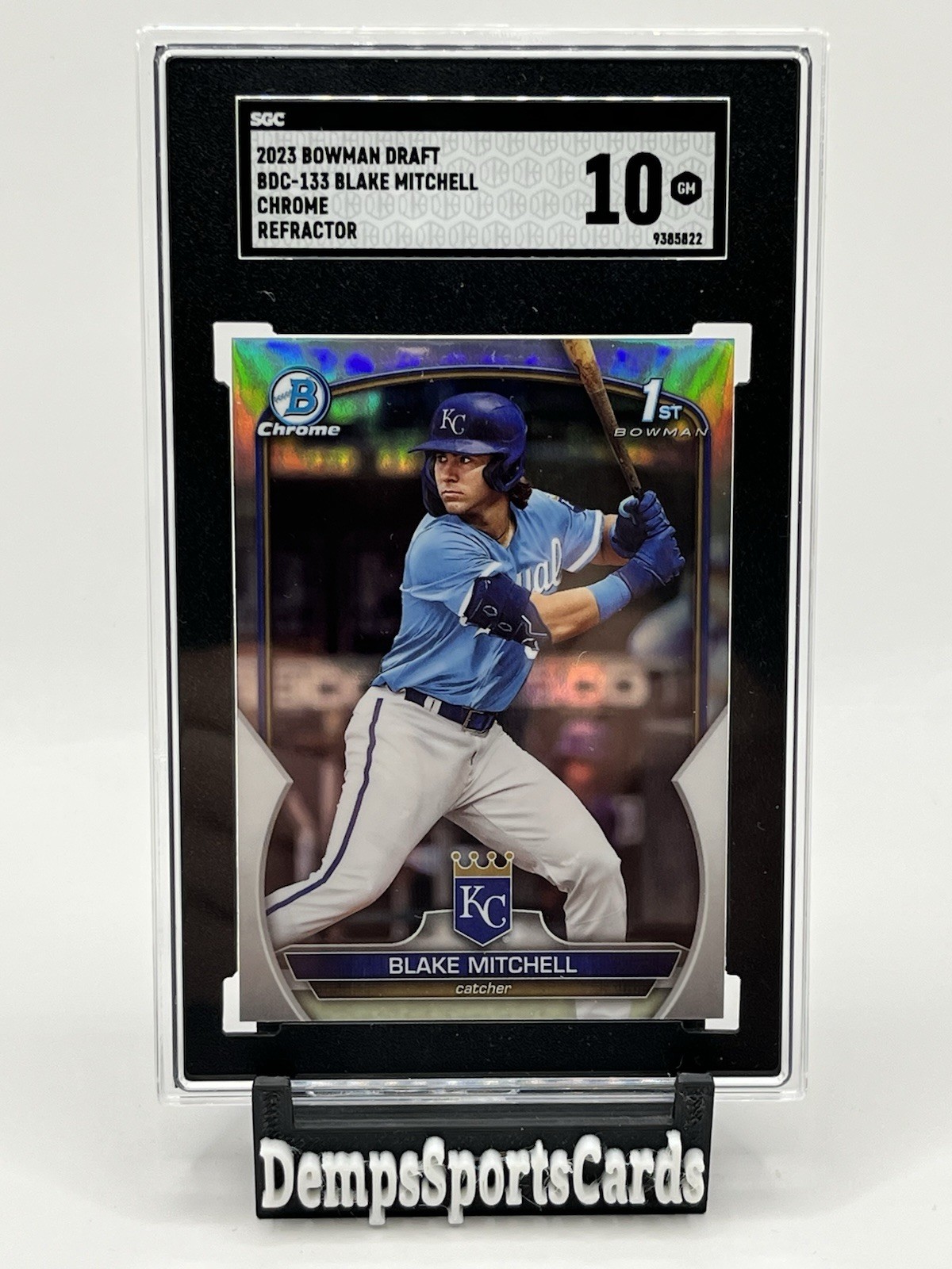 2023 Bowman Draft Chrome Ref. Blake Mitchell 1st Bowman #BDC-133 SGC 10 Royals