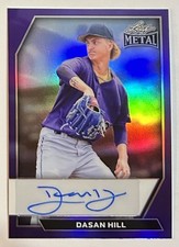 2026 LEAF METAL BASEBALL DASAN HILL #7/7 PURPLE PRISMATIC AUTO