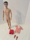Vintage Barbie Early Flocked Ken Doll With Outfit