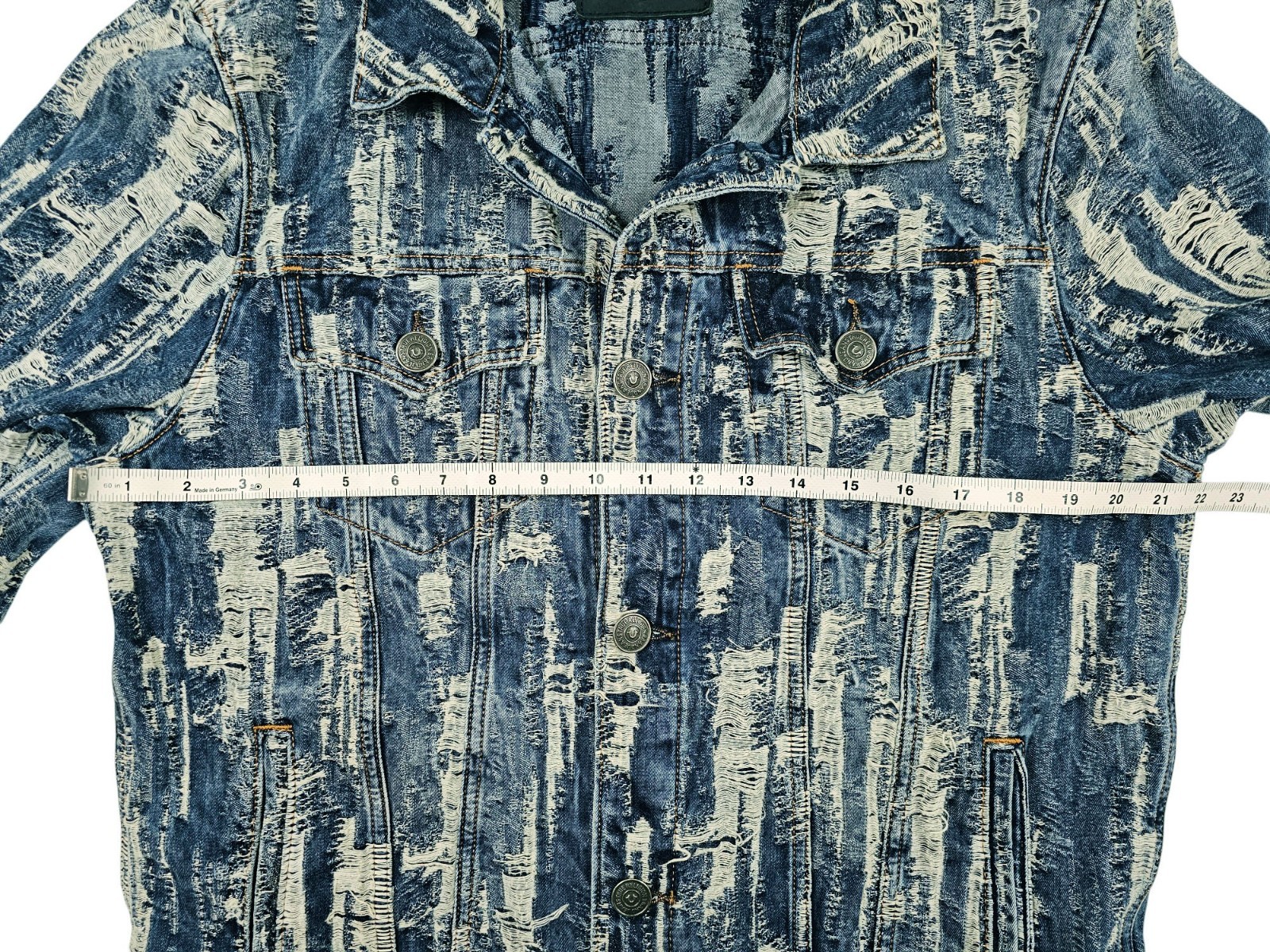 HOT Men's TRUE RELIGION DANNY STREET RIPPED DISTRESS 4 Pcks Denim JACKET Jeans M thumbnail 14