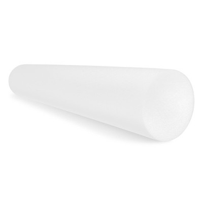 CanDo White PE Foam Rollers for Exercise, Finess, Muscle Restoration