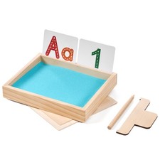 Montessori Sand Tray w/ Lid for Kids - Tactile Writing  Learning Practice