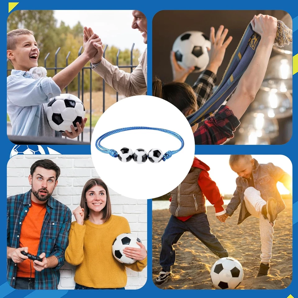 Fußball Armband Kinder verstellbar Freundschaftsarmband Party Geburtstag Jungen  - Bild 3 von 4