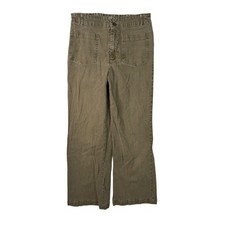 Young Fabulous & Broke YFB Olive Green Pull On Relaxed Pant Elastic Waist Medium