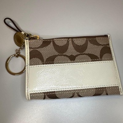 [Good Condition] Coach Pass Case Coin Purse Key Case Signature