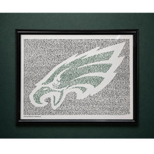 Philadelphia Eagles Handwritten Framed Art Print NFL Football Word Poster 16x20
