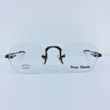 New Vintage Beau Monde Westbury Eyeglasses B C. AS Antique Silver 51-20mm Japan