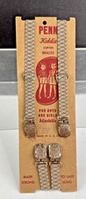 Vintage 1950's PENN Kiddie Boy or Girl Clip-On Adjustable Braces Suspenders NOS