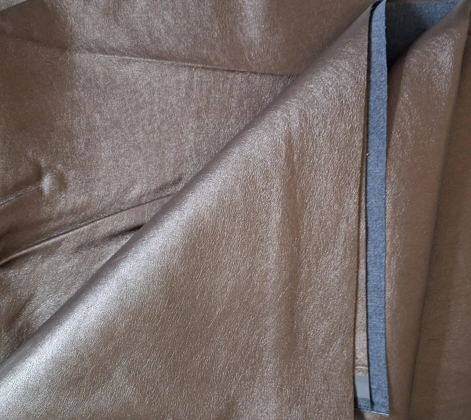 Reststoff Kunstleder 120 x 140 cm braun metallic - Bild 2 von 2