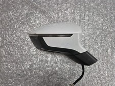 SEAT Ateca 2016 - 2025 O/S Drivers Power Folding Door Wing Mirror White LS9R