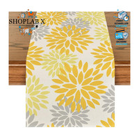 TischläUfer Blumen Gelb Dahlien 40X300 Cm Sommer Tischdeko FüR KüChe Party