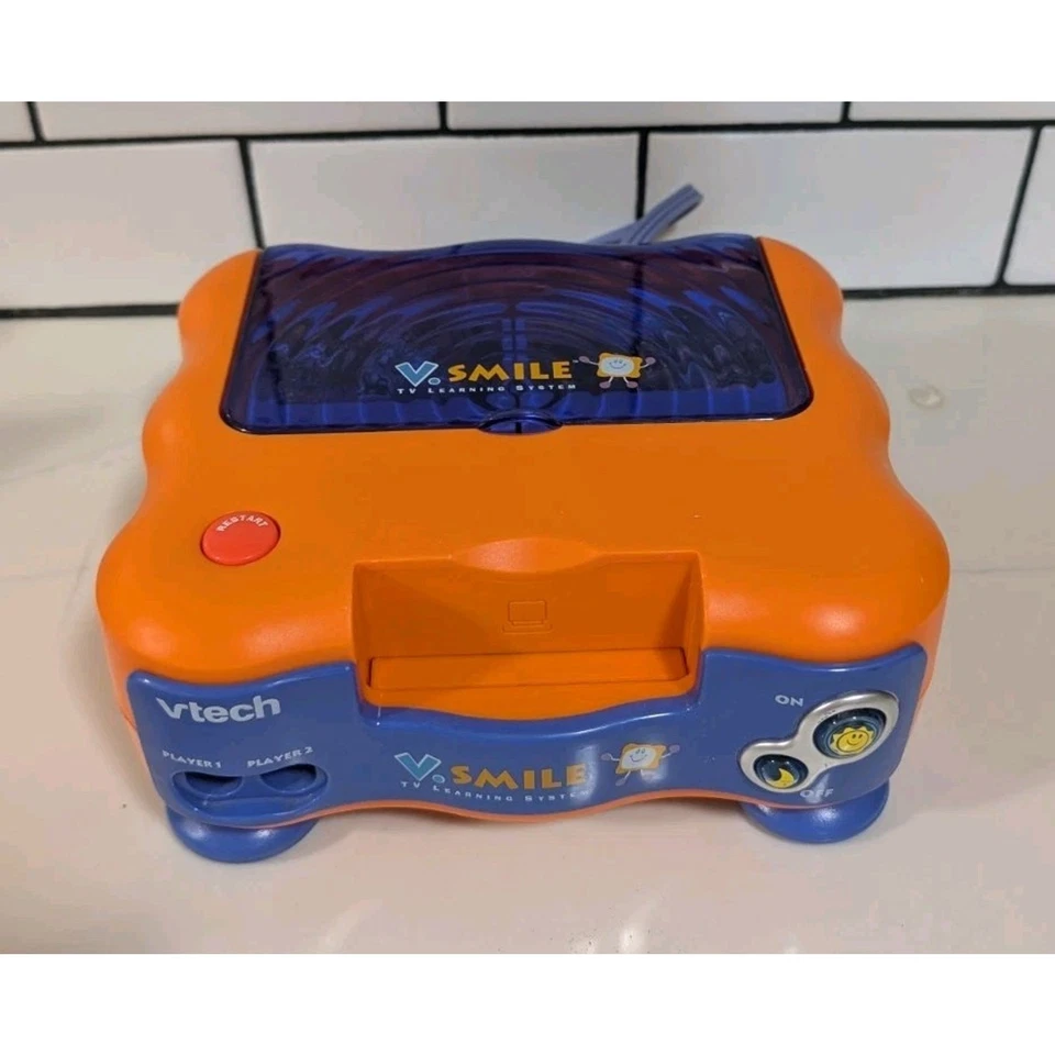 VTech V.Smile TV Learning System Console 4 Games No Joystick Not Tested As-Is - Image 4 of 4