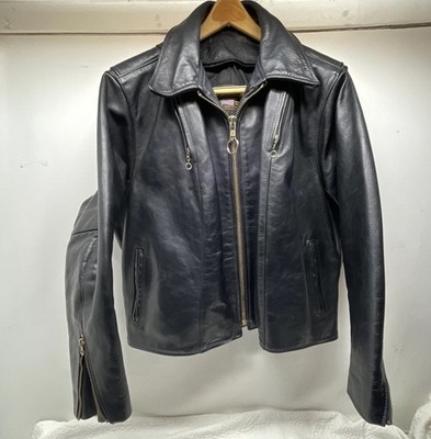 Vanson Leathers Jacket motorcycle sz 58 Made USA Genuine Leather Biker Vintage