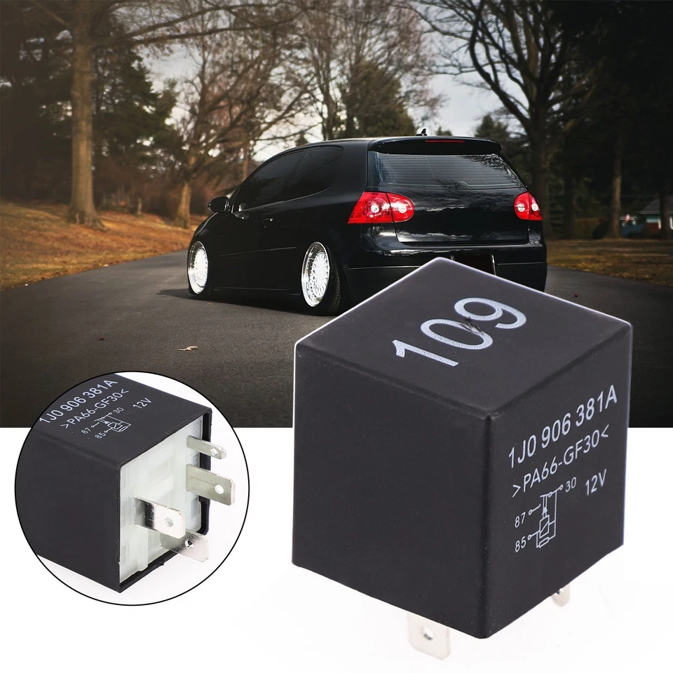 ECU Fuel Pump Relay ECU Fuel Pump Relay 1008300003 4 Pin Black &Silver - Image 2 of 4