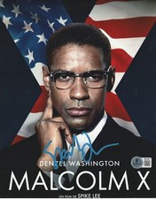 SPIKE LEE DIRECTOR SIGNED MALCOLM X 8x10 PHOTO - BECKETT COA