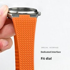 FKM Rubber Watch Strap for Tissot PRX 35mm 40mm 11mm 12mm Folding Buckle Band