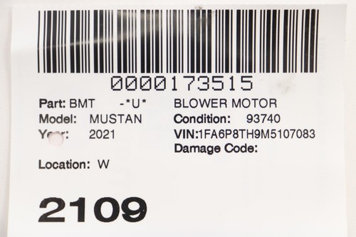 2015 - 2023 FORD MUSTANG HVAC A/C HEATER BLOWER FAN MOTOR OEM FR3B19846A - Bild 12 von 12