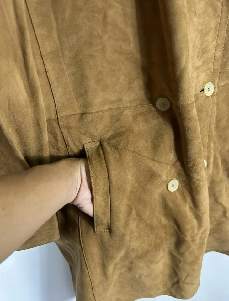 Loewe 🔥 Old Money Loewe Leather Double Breast Coat Jacket - Image 3 of 4