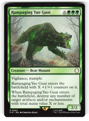 Rampaging Yao Guai #82 (NM) (Non-Foil) (R) (PIP) Magic MTG