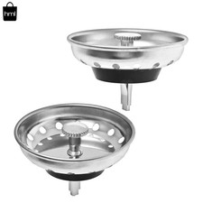 2-Pack Effortless Kitchen Sink Strainer  Stopper - Fits Standard 3-1/2" Drains