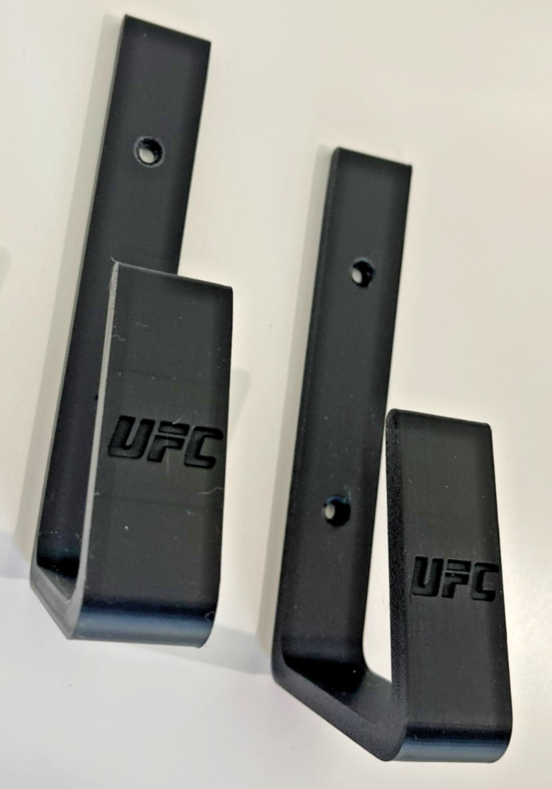 Black UFC Championship Belt Wall Mount Brackets – Wall Display Hooks (Set of 2)
