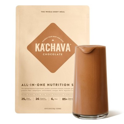 Ka Chava Whole Body Meal Shake Chocolate 2 lb   Vegan Protein Powder with 85+ Su