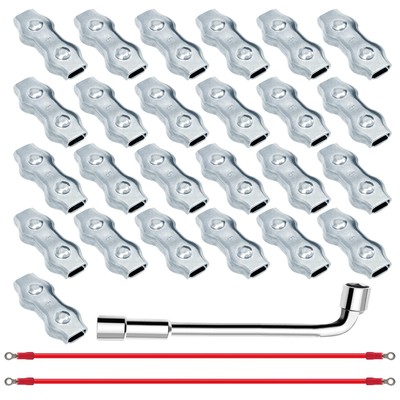 GradenNow Upgraded 25 PCS M5 Poly Rope Connector Wires Splicer Galvanized Ste...