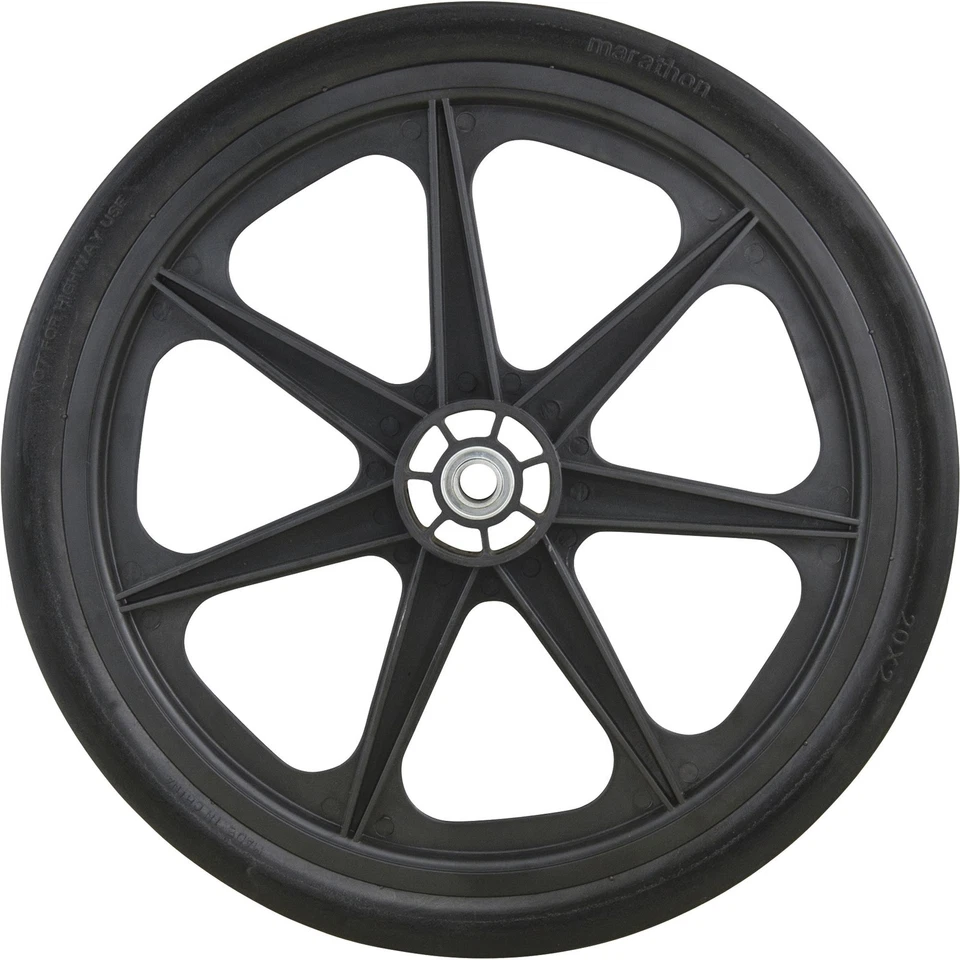 Neumáticos Marathon Neumático sin planos en llanta de radios de plástico, 3/4 pulgadas Diámetro, 20 x 2,0 pulgadas. Foto 4 de 4