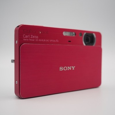 EXC] SONY Cyber-shot DSC-T700 Pink Red Camera w/Battery Charger