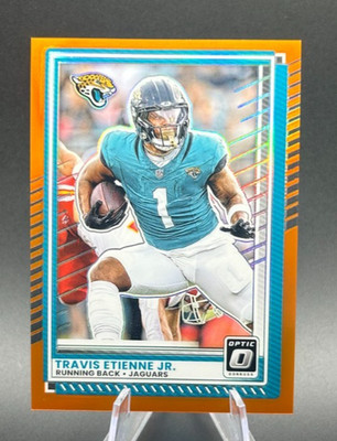 Travis Etienne Jr 2025 NFL Panini Optic 111/299 Orange Prizm #106 Jaguars