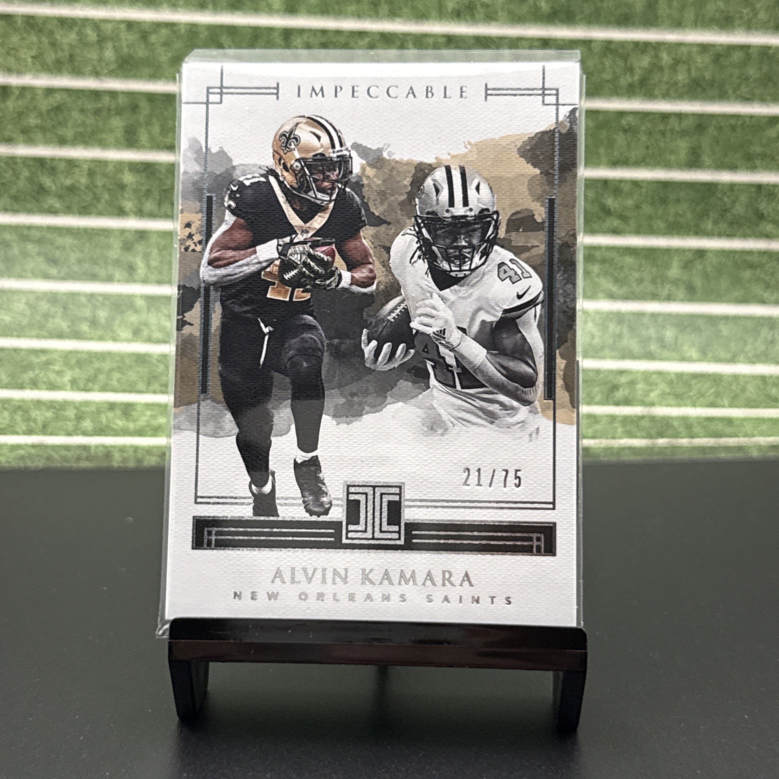 2018 Panini Impeccable 21/75 Alvin Kamara #41 New Orleans Saints