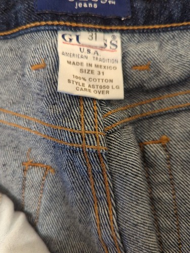 Vintage 1990's Guess Blue Jeans Women's 100% Cotton Style AST-050 Size 31 USA - Picture 6 of 7