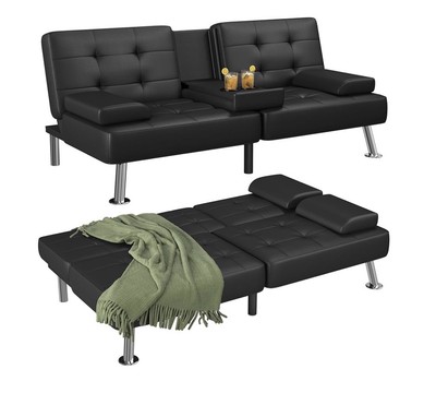 Flamaker Futon Sofa Bed Modern Folding Futon Set Convertible