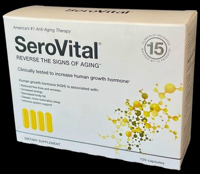 Serovital Dietary Supplement 120 Capsules Anti-Aging Therapy Sealed Box 10/2027