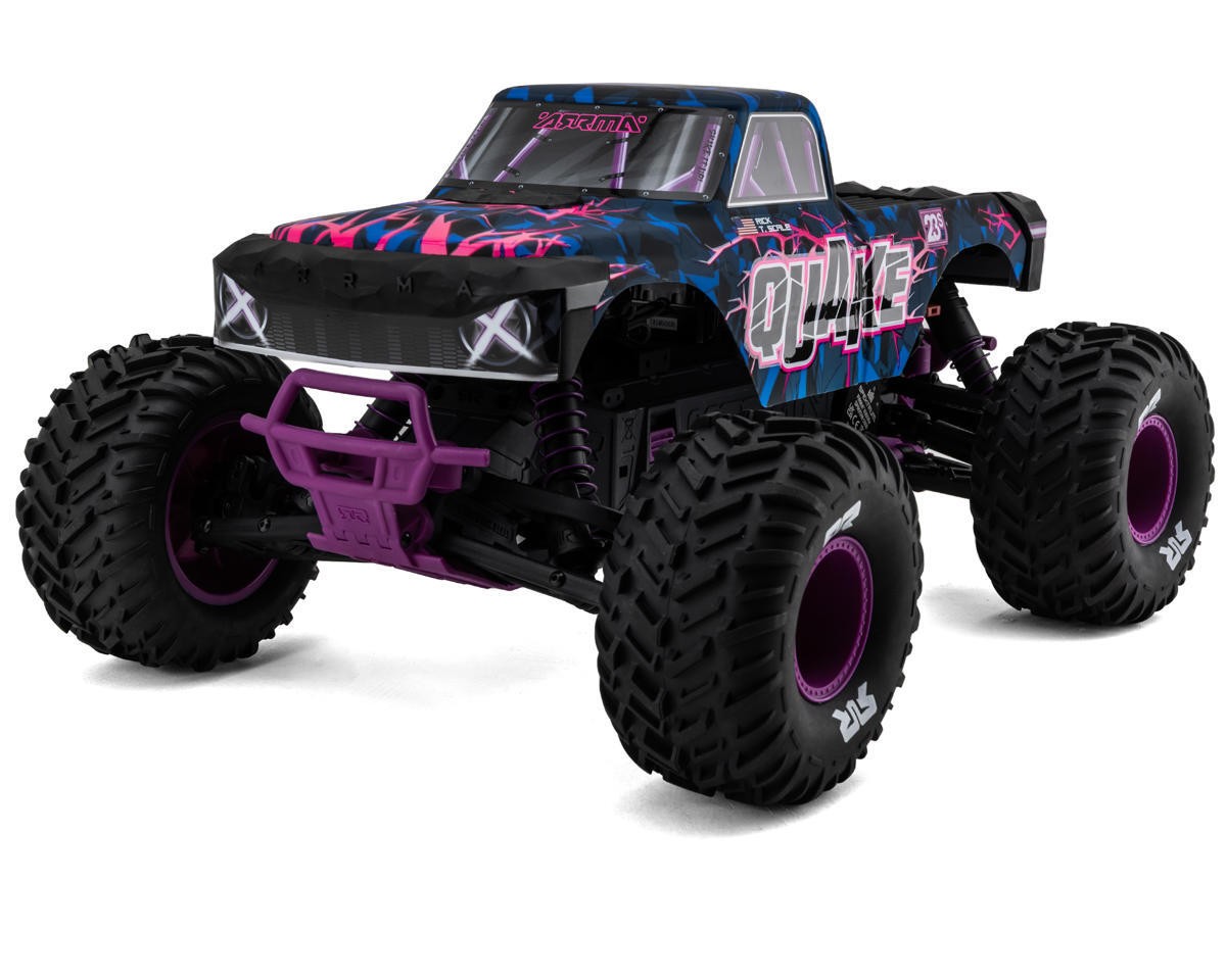 Arrma Quake 223S DSC 1/10 RTR Brushless 2WD Monster Truck Purple SLT2 ARA3537T3